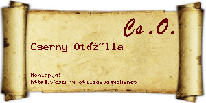 Cserny Otília névjegykártya